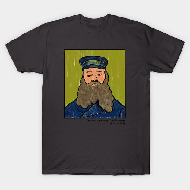 Vincent van Gogh The Postman Classical Art Memes T-Shirt by Wo:oM Atelier